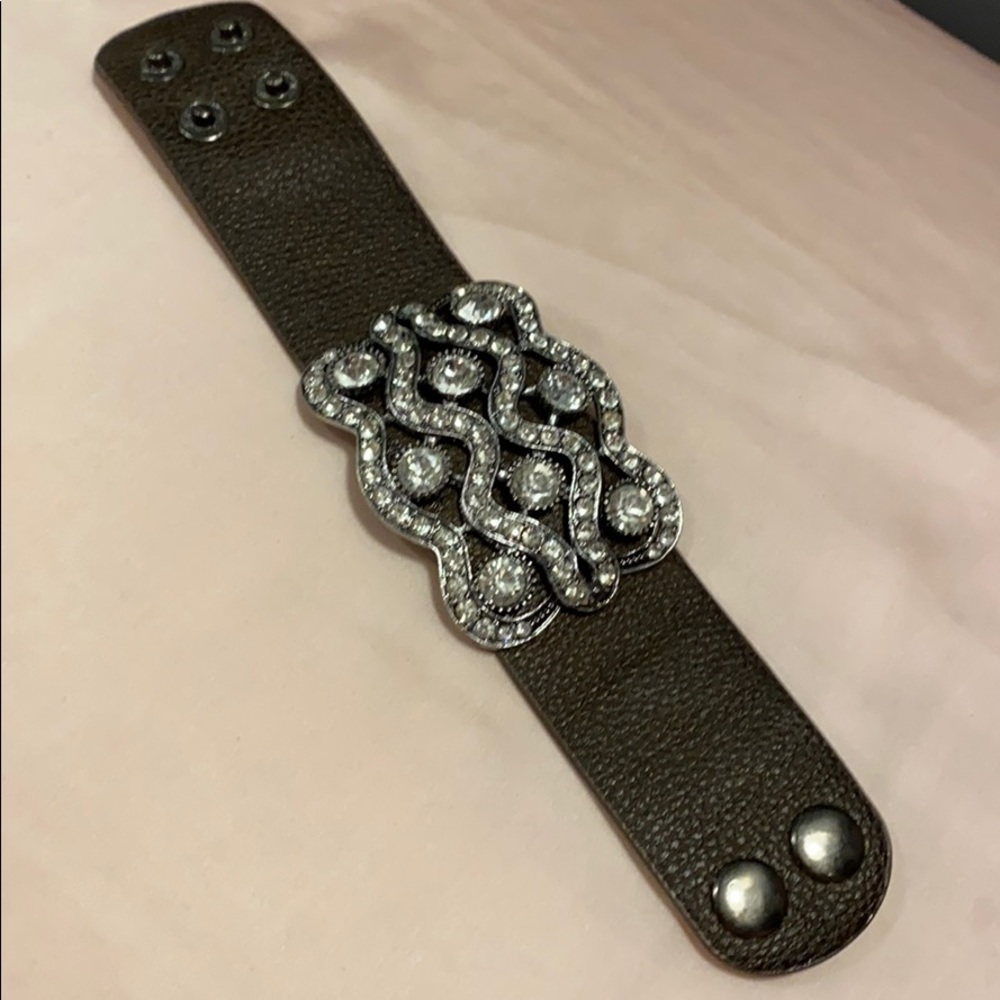 Snap rhinestone bracelet